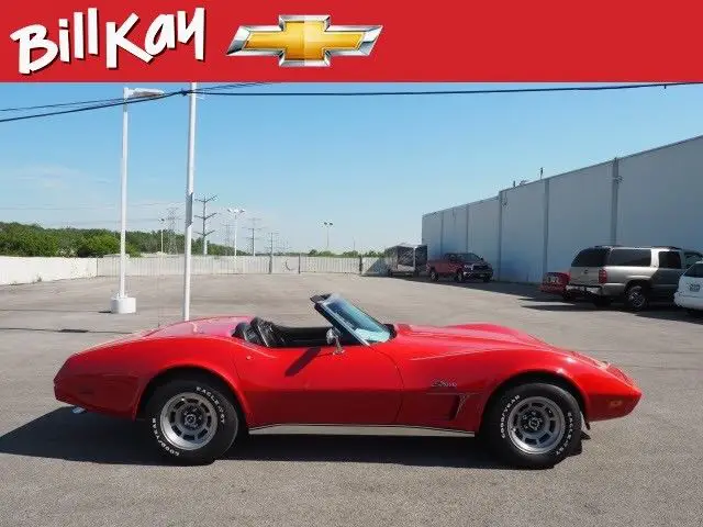 1975 chevrolet corvette 64191 miles red convertable automatic