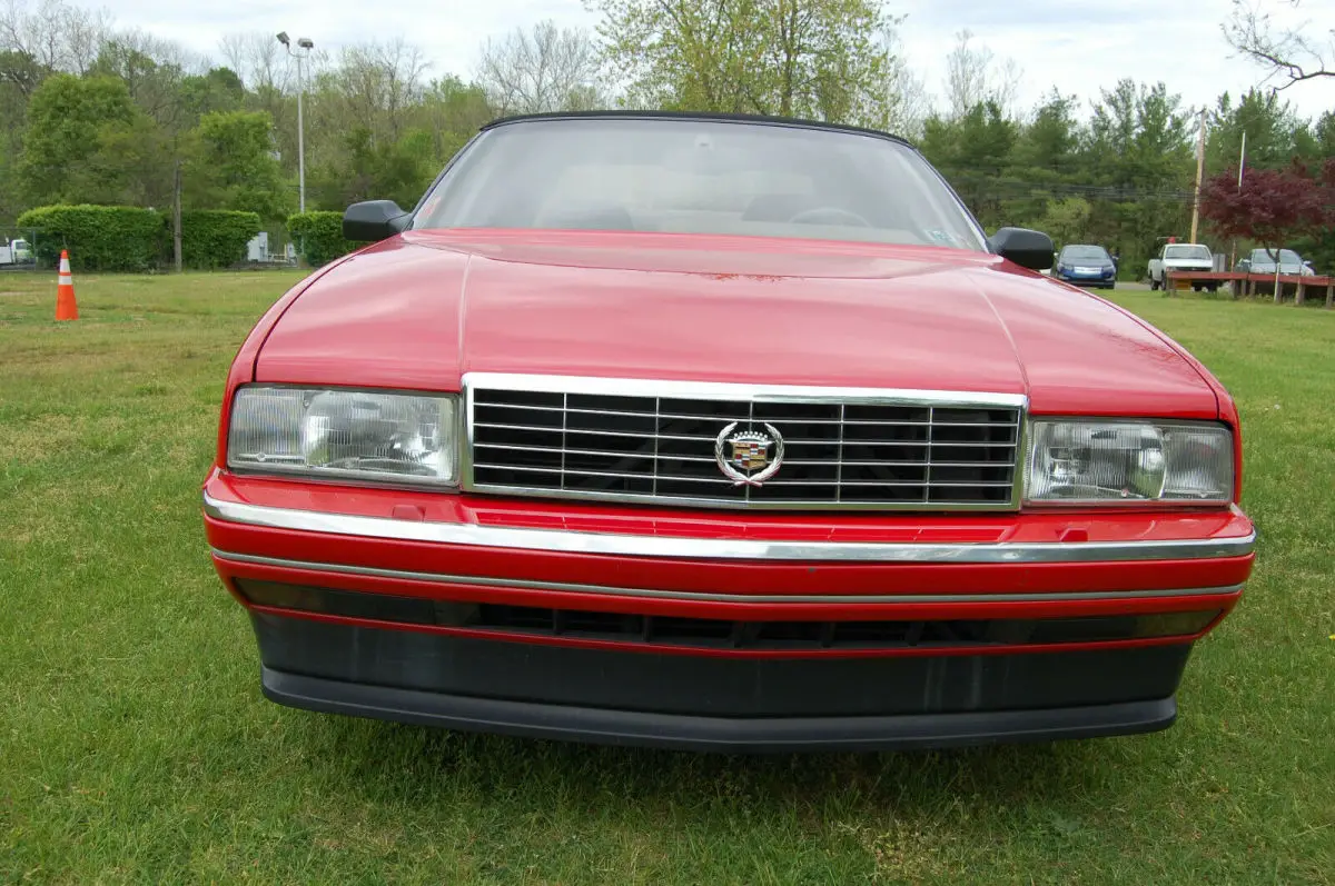 1993 cadillac alllante convertible, red/blk top/tan leather, 43k miles,4.6l v8