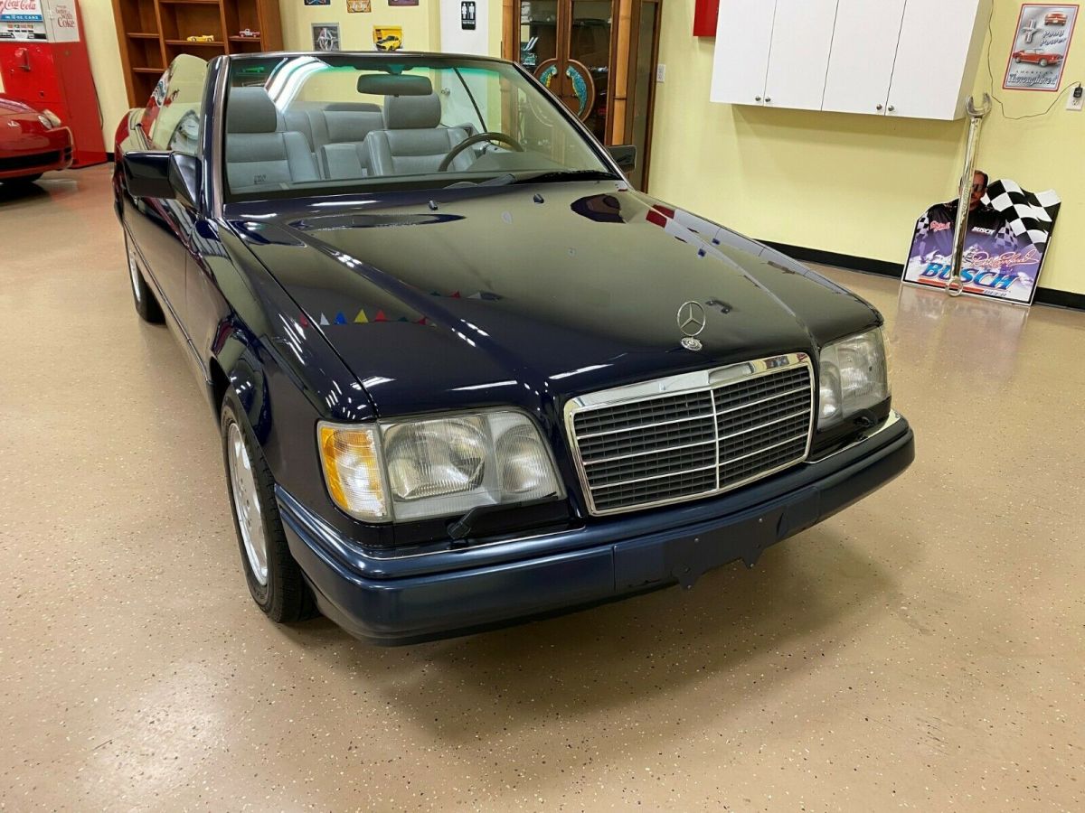 1994 mercedes benz e320 cabriolet nautical blue / light gray leather interior