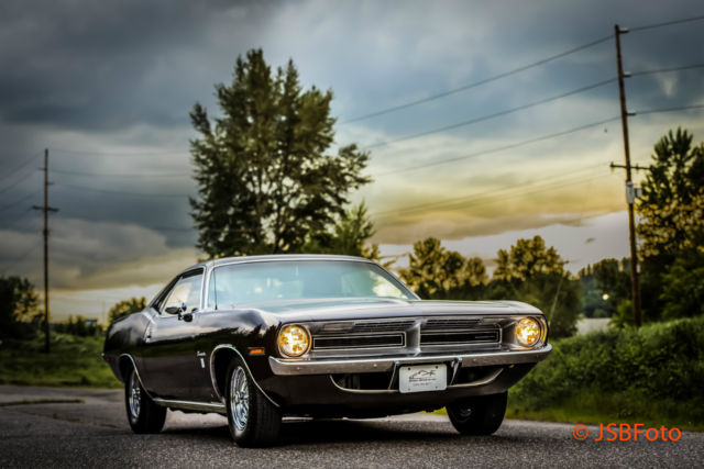 1970 plymouth cuda gran coupe one local owner 383 fully documented black