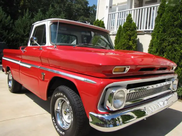 1966 chevrolet c10 custom red with houdstooth, very very nice!