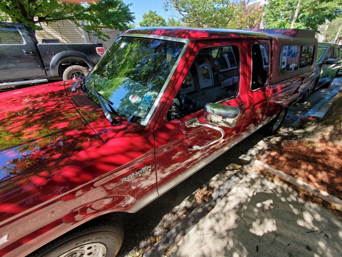 1991 ford ranger pickup red rwd manual super cab