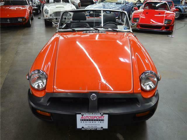 1980 mg b roadster 10432 miles vermillion orange convertible 1.8l 4 cylinder man