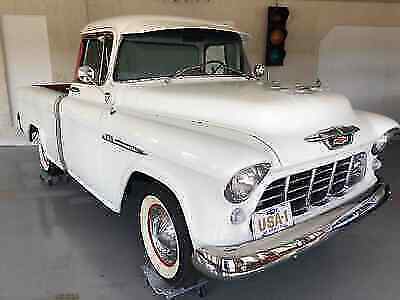 1955 chevrolet cameo carrier pickup pickup white rwd automatic 3100