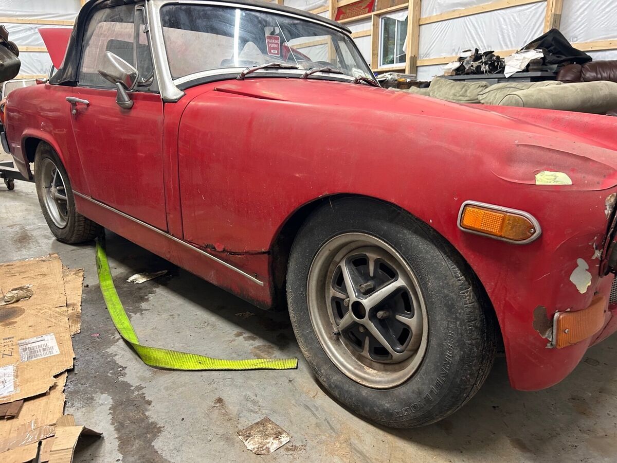 1976 mg midget 1500 convertible red rwd manual