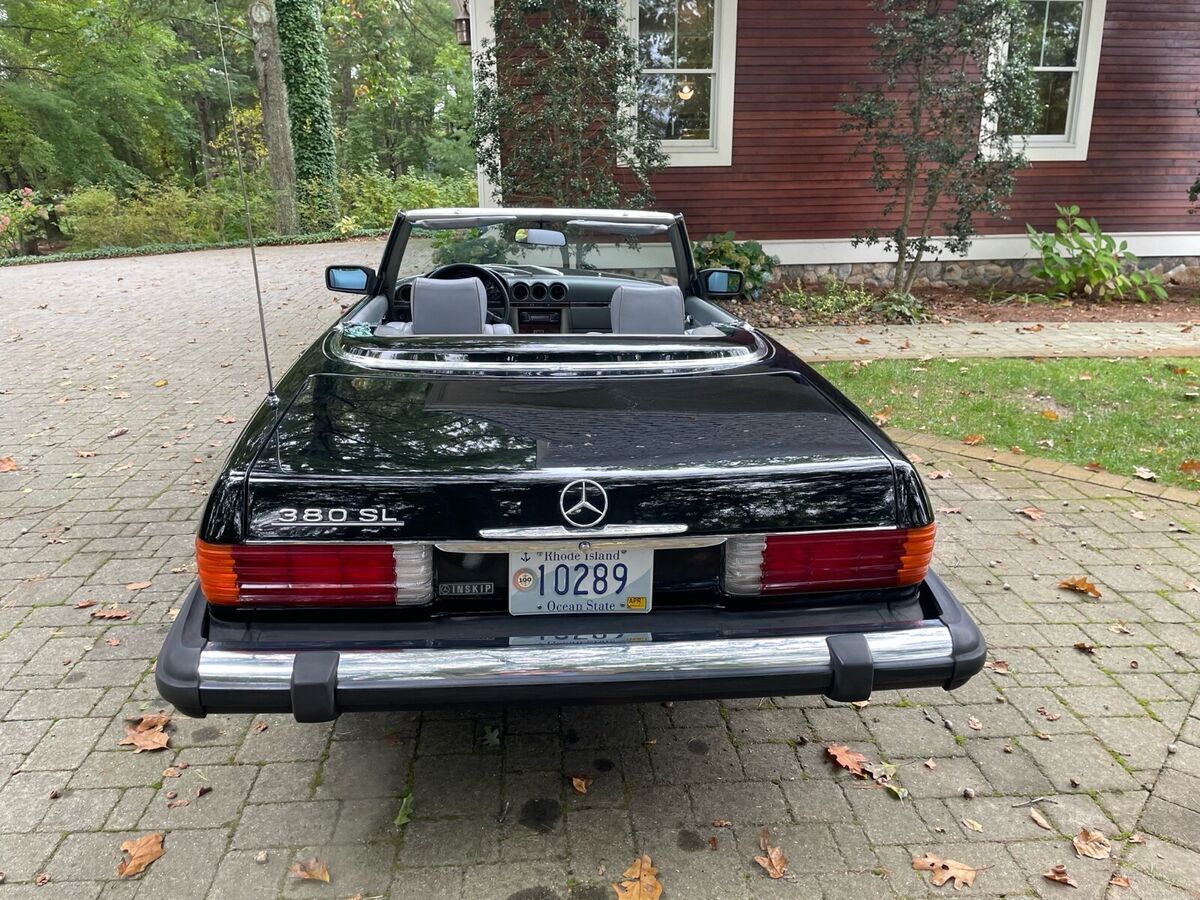 1981 mercedes-benz 380sl convertible black rwd automatic sl