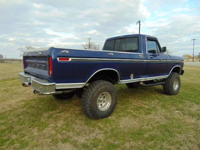 1979 ford f-150 custom 351 automatic bigfoot blue highboy f-series @@ no reserve