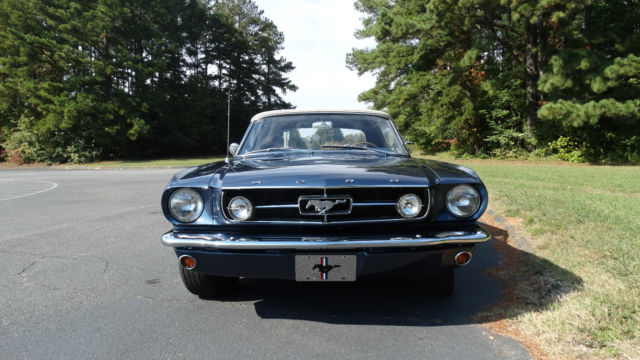 1965 ford mustang gt convertible w/ pony interior - a-code 289 ci 225hp 4-barrel