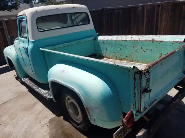 1956 ford short bed custom cab real patina