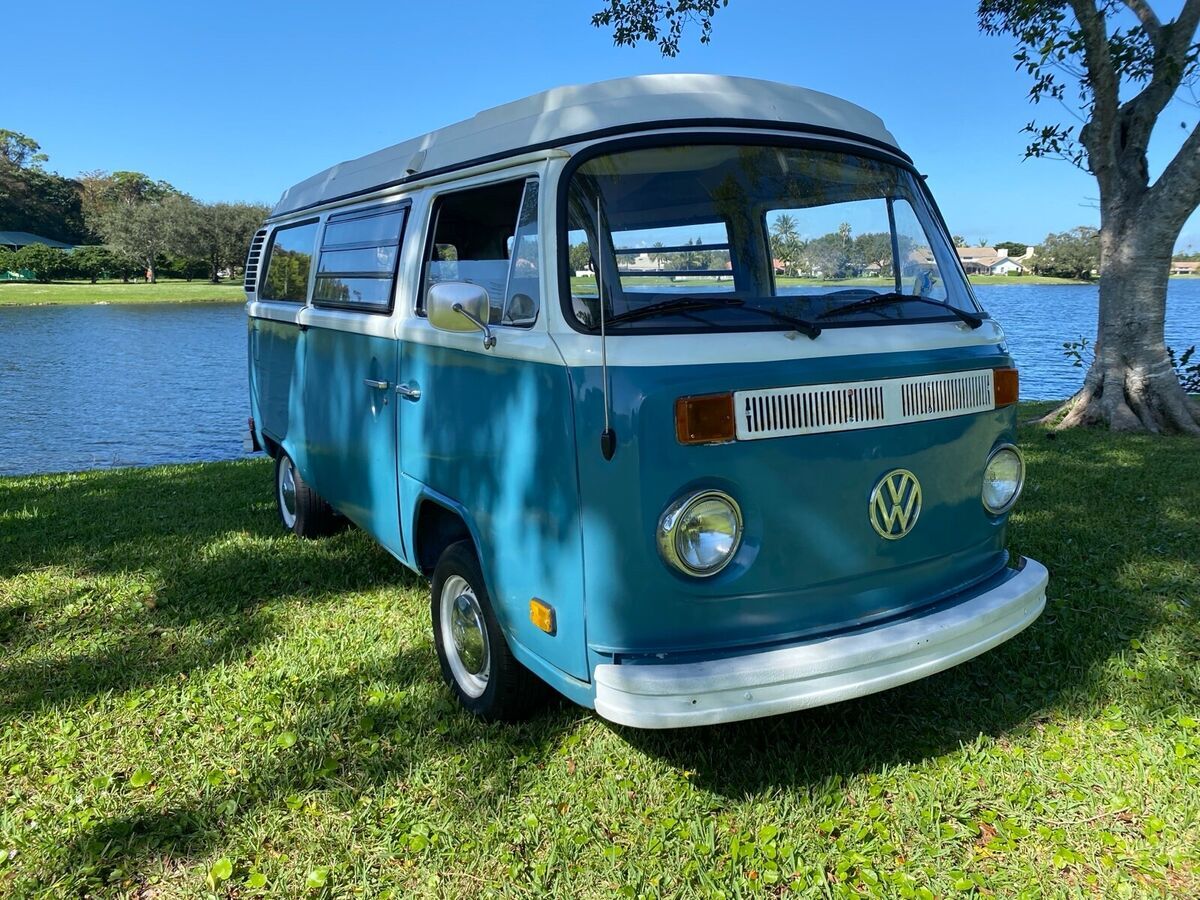 1973 volkswagen transporter van blue rwd manual camper