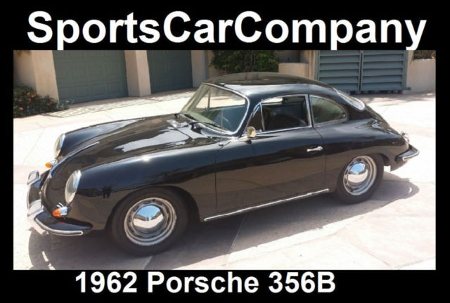 1962 porsche 356b beautiful black 2 owner car great history records call today!