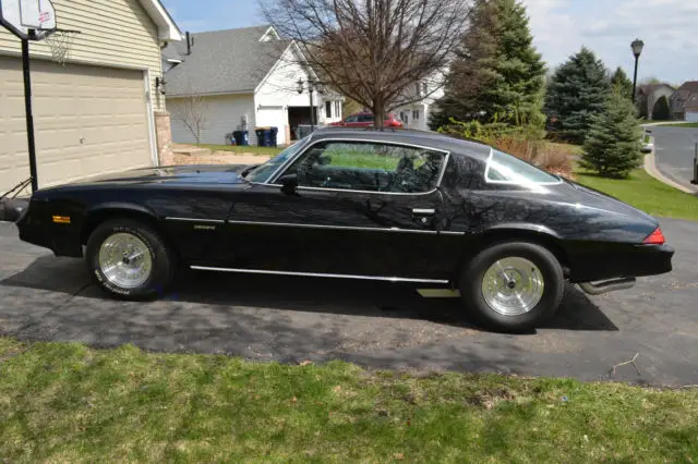 1979 chevrolet camaro sport coupe high perf 5.7l black very clean original body