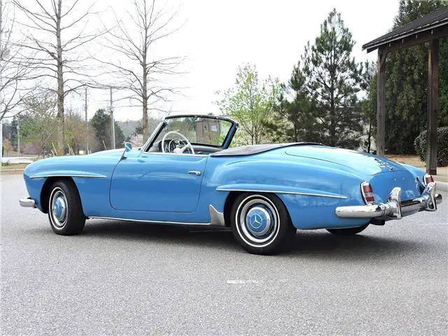 1959 mercedes-benz 190sl light blue on gray drives great!