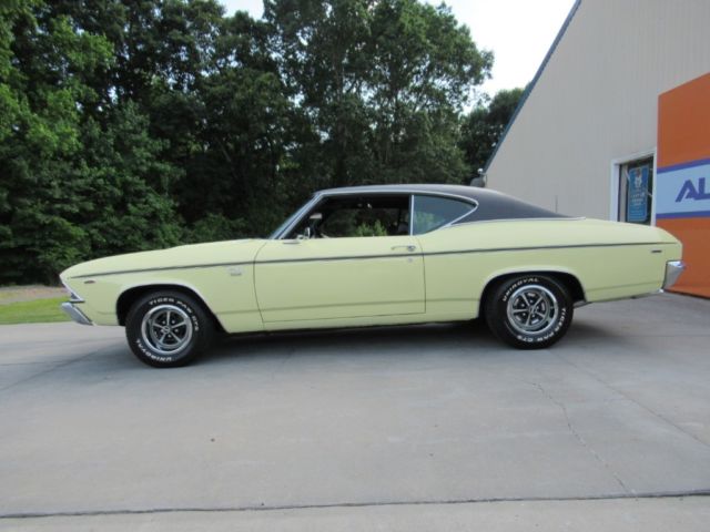 1969 chevrolet chevelle ss 396 72359 miles yellow 396ci automatic
