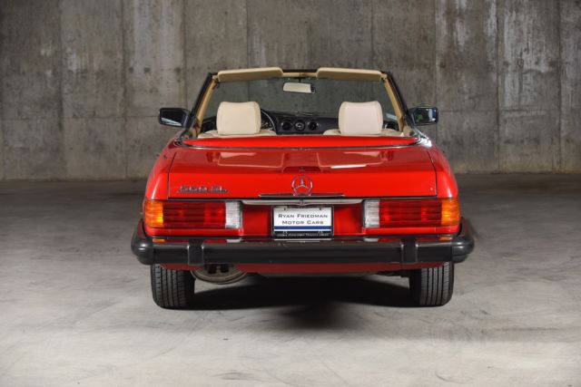1988 mercedes-benz 560-class 560 sl 38821 miles red convertible v8 5.6l a