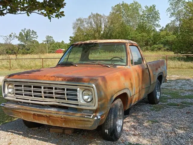 1976 dodge custom royal pickup grey rwd manual d100