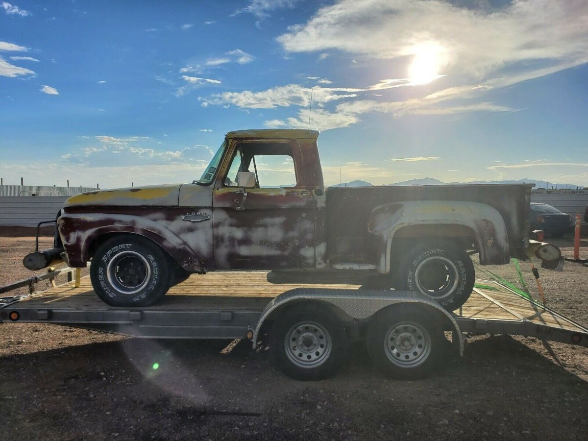 1967 ford f100 pickup yellow rwd manual f 1