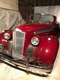 1940 packard 120 red convertible