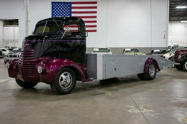 1947 gmc flat bed coe 3950 miles black/purple 454ci v8 automatic
