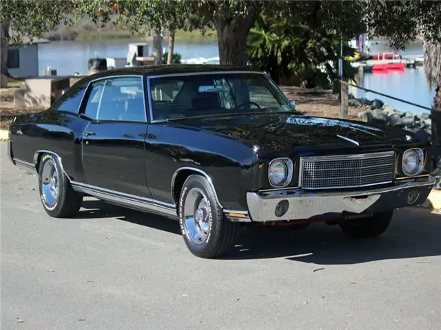 1970 chevrolet monte carlo 350hp 5,000 miles black automatic ac