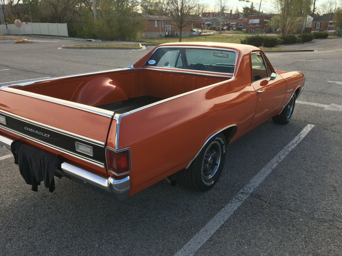 1972 chevrolet el camino sedan orange rwd manual