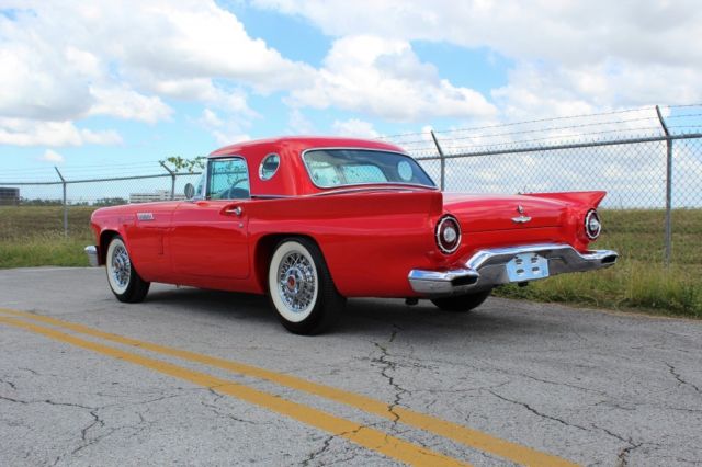 1957 ford thunderbid hardtop coupe 19,764 miles red convertible hardtop 312 cid