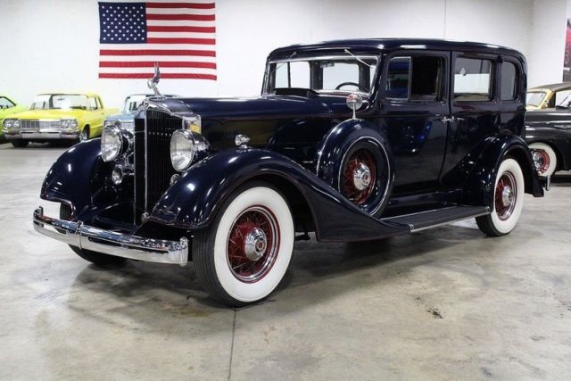 1934 packard 1100 92140 miles blue sedan 3 speed manual
