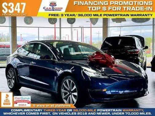 2020 tesla model 3 standard range in detroit, michigan