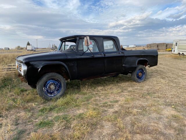 1967 dodge power wagon pickup black 4wd manual crew cab