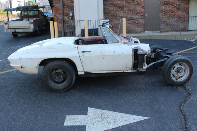1966 corvette convertible white/red 427 project car