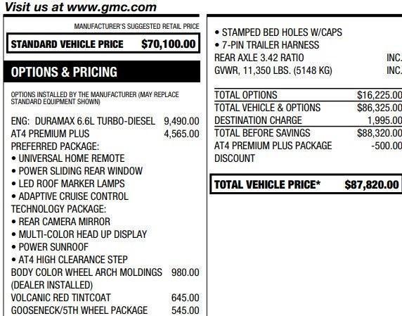 2024 gmc sierra 2500 at4