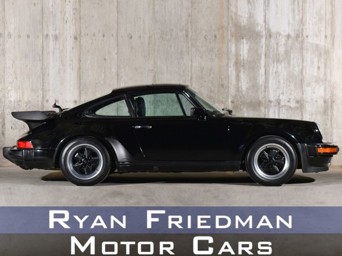1987 porsche 911 carrera turbo 17761 miles black coupe h6 3.3l m