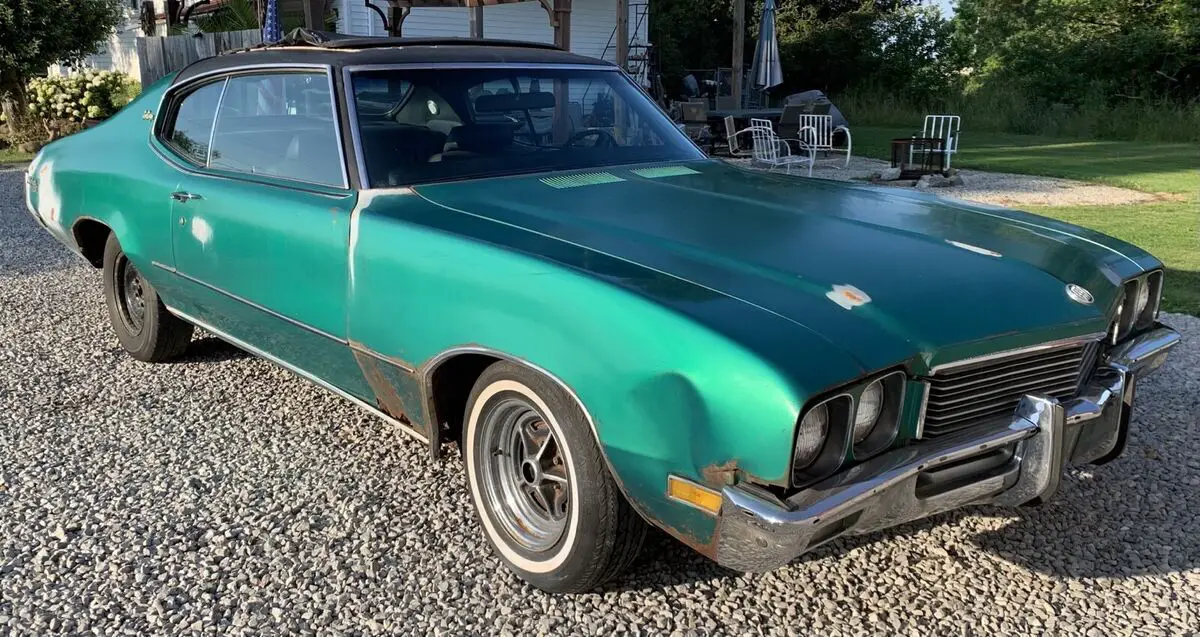1972 buick skylark coupe green sun coupe