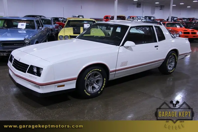 1987 chevrolet monte carlo ss aero coupe white coupe 305cid/180hp 4bbl ho 20,938