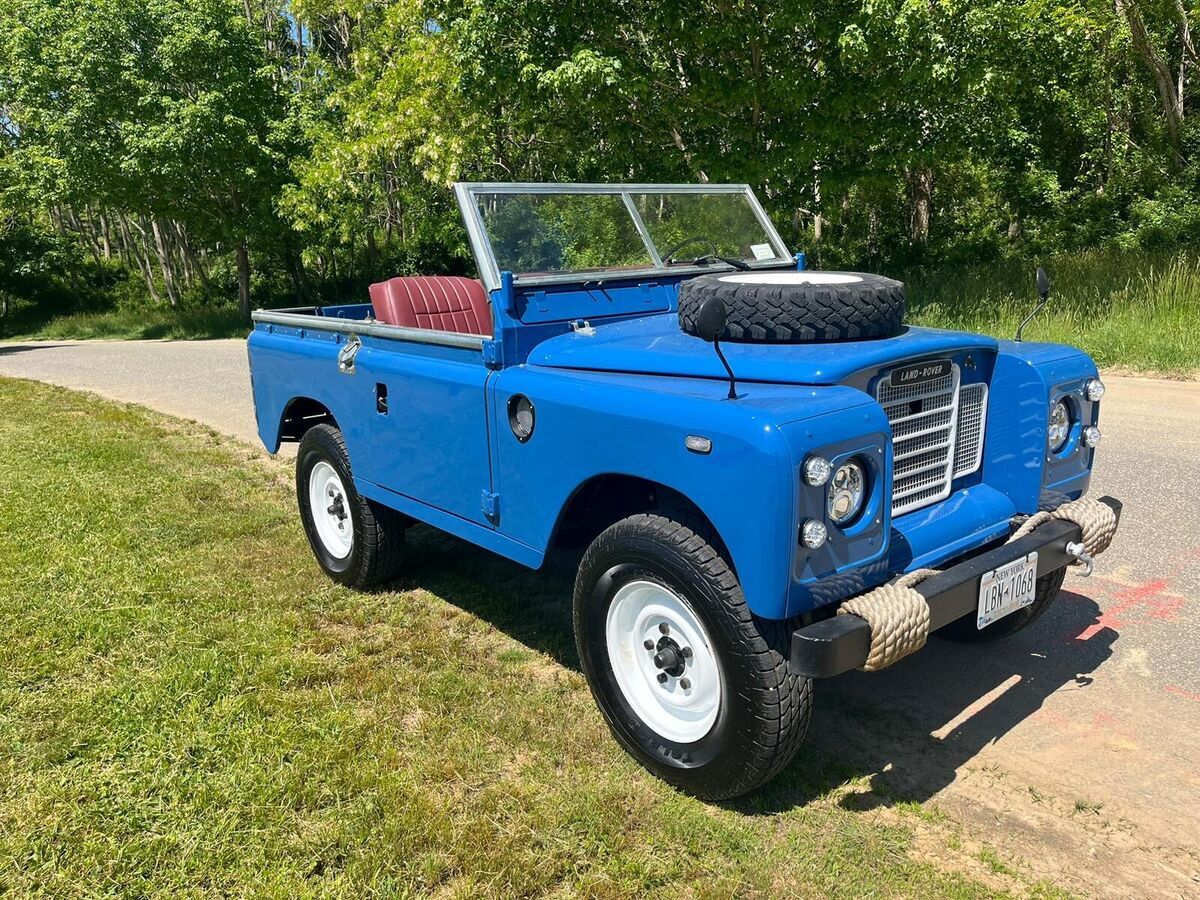 1973 land rover serie iii convertible blue 4wd manual cabrio