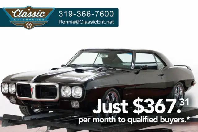 1969 pontiac firebird 0 black coupe 400 v8 4 speed manual