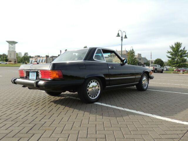 1989 mercedes benz 560sl black with cabernet red poly interior