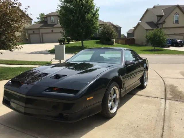 1990 pontiac firebird trans am - black - 5 speed manual t tops new wheels tires