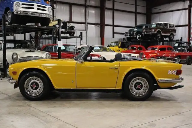 1972 triumph tr6 99208 miles yellow convertible 6 cylinder manual
