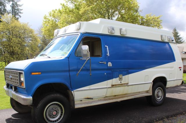 1990 ford e-350 econoline 7.3 diesel quigley 4x4 conversion ambulance van