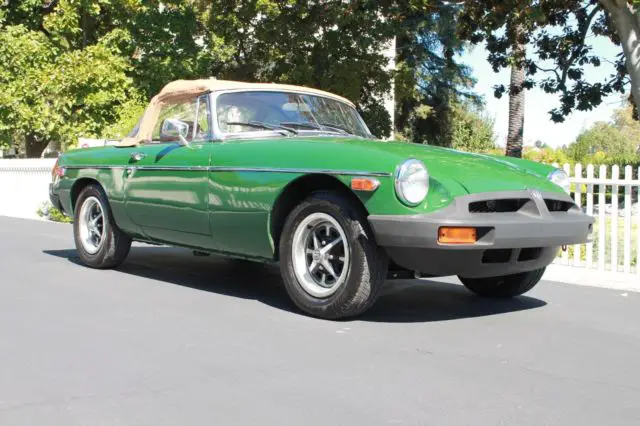 1977 mg mgb roadster - british racing green, nice california car
