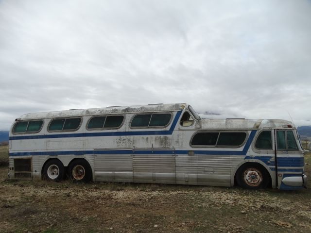 1955 gmc greyhound scenicruiser buses sold as pair , rare to find