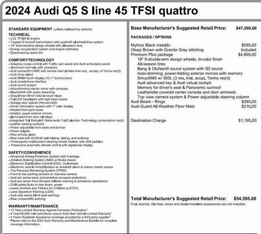 2024 audi q5 45 s line premium plus