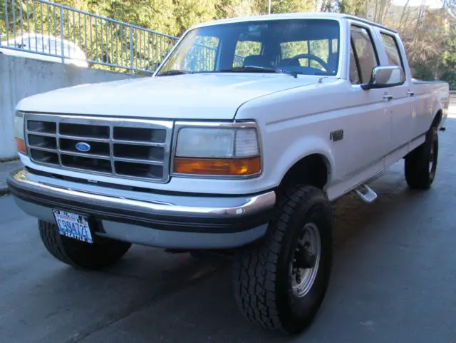 1994 ford f-350 xlt crew cab lifted 4x4 pickup 4-door 7.5l clean low miles 4wd