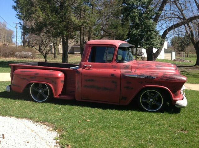 1957 chevrolet 3100 pickup truck 4,561 miles red radical 350 automatic