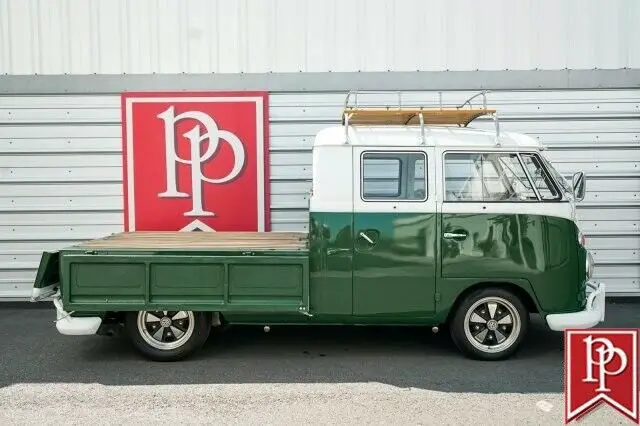 1963 volkswagen double-cab transporter 13440 miles green & white