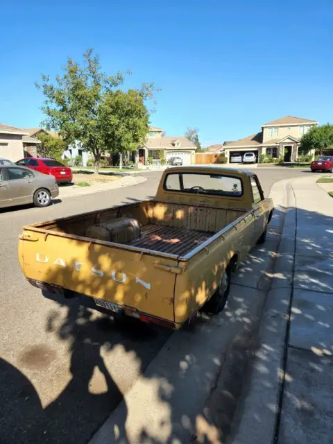 1972 datsun 620 pickup orange rwd manual long wheel base