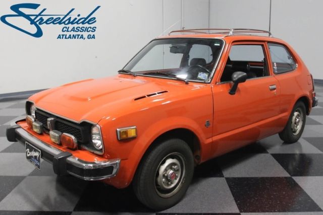 1976 honda civic 2196 miles orange fastback 1488 cc 4 speed manual