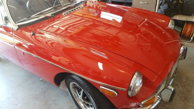 1974 flame red mgb convertible 1.8l