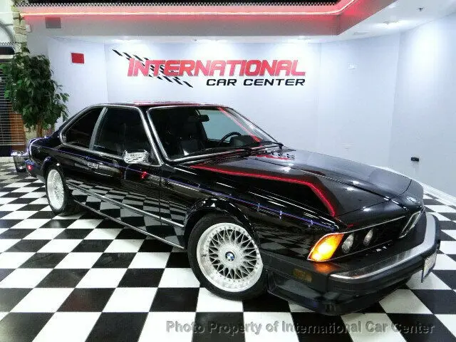 6 series bmw 635csi e24 coupe black over black clean texas car cold a/c bbs whee